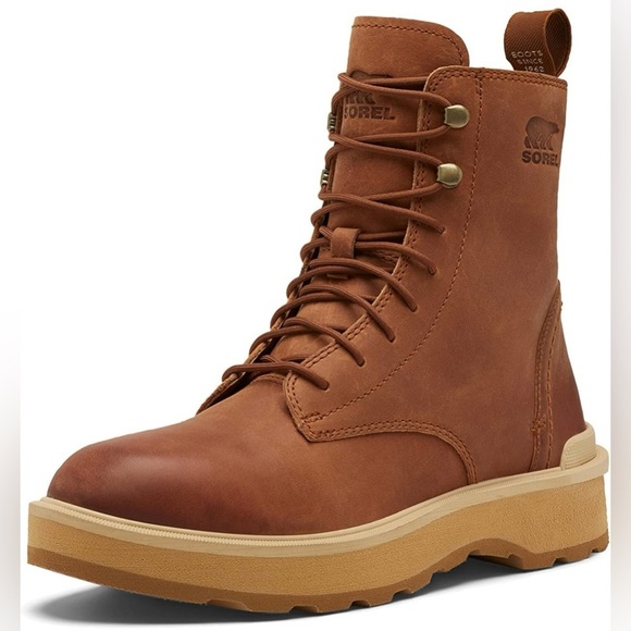 SOREL Women's Hi-Line Lace Boots - Waterproof Color Scorch Sz 8.5 NWOB - Picture 3 of 12